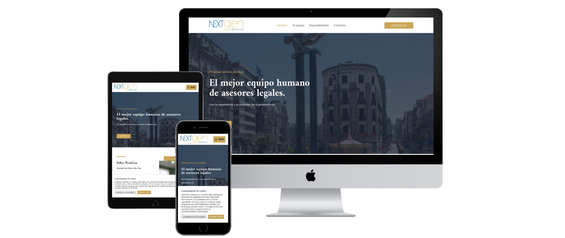 Web NextGen Servicios Jurídicos. Mireia Murgoitio - Tu guía digital. Creación de Web